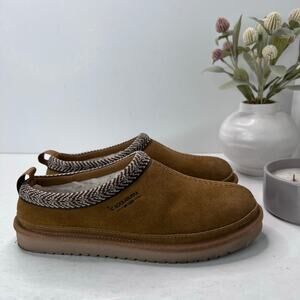 Koolaburra by UGG Burree Slip-On Suede Slippers Faux Fur Lined Tan Men 8